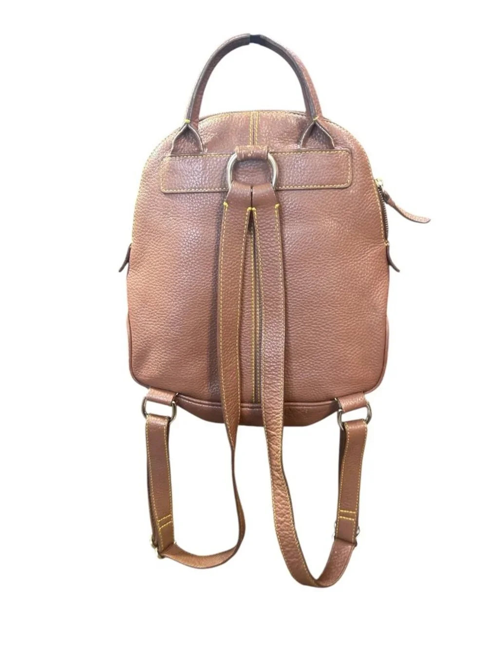 Dooney & Bourke Tan Pebble Leather Backpack Project Bag AS IS